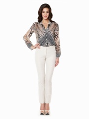 Anita Dongre Women Off-White & Black Printed Shirt