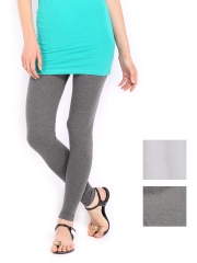 Anouk Women Pack of 2 Cotton Stretch Churidar Leggings