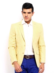 Arrow New York Men Yellow Zero Calorie Fit Blazer
