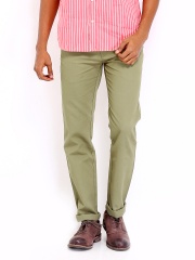Arrow Sport Men Green Slim Fit Trousers