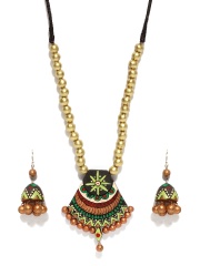 Artwood Black & Multi-Coloured Jewellery Set