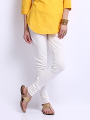 Aurelia Women White Churidar Leggings