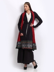 BIBA Women Cream & Black Salwar Suit