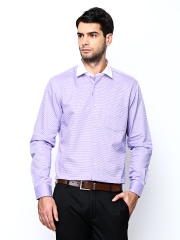 Blackberrys Men Purple Checked Slim Fit Formal Shirt