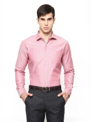 Blackberrys Men Red Striped Semiformal Shirt