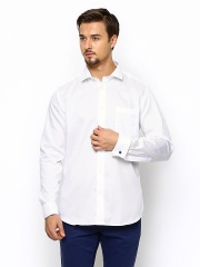 Blackberrys Men White Slim Fit Casual Shirt