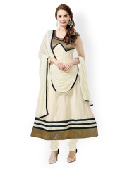 Bollywood Trends Off-White Semi-Stitched Dress Material
