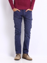 Breakbounce Men Blue Cubo Regular Fit Trousers