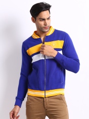 Breakbounce Men Benzo Blue Vivid Buddy Hug Regular Fit Sweatshirt