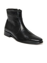 Carlton London Men Black Leather Boots