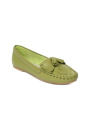 Carlton London Women Lime Green Loafers