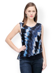 Colors Couture Women Navy Printed Top