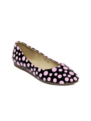 DressBerry Women Black & Pink Polka Dot Ballerinas