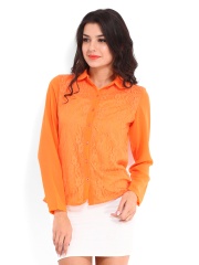 DressBerry Women Orange Shirt