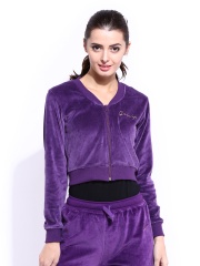DressBerry Women Purple Cropped Jacket