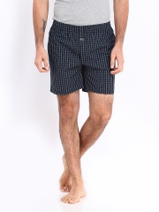 ETC Men Black & Blue Checked Boxers ETCSS14BXR GG3314
