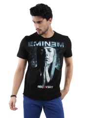 Eminem Men Black Printed T-shirt