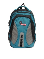 F Gear Unisex Black & Blue Cannon Laptop Backpack