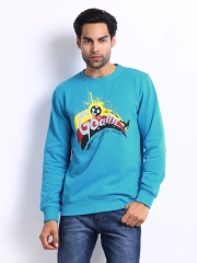 FIFA Men Blue Printed Sweatshirt