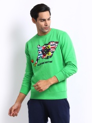 FIFA Men Green Printed Sweatshirt