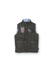 Fort Collins Boys Olive Green Sleeveless Reversible Jacket