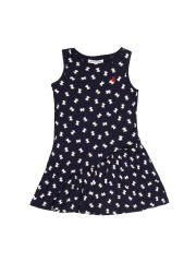 French Connection Girls Navy & Off-White Printed Dress