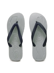 GAS Men Navy Blue & Grey Flip Flops
