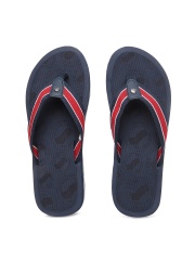 GAS Men Navy Blue & Red Flip Flops