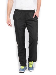 HRX Men Sports Active Black & Mouse Gym Track Pants