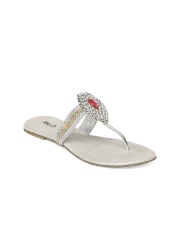 Inc 5 Women Silver Toned Sandals