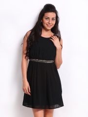 Jealous 21 Women Black Fit & Flare Dress