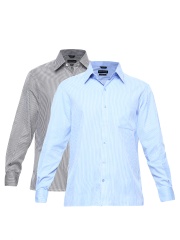 John Players Men Pack of 2 Formal Shirts