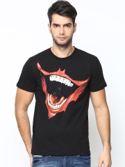 Batman by Free Authority Men Black Printed T-shirt