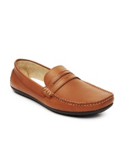 Knotty Derby Men Brown Leather Loafers