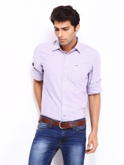 Lee Men Lavender Slim Fit Casual Shirt