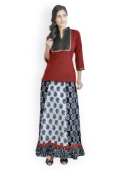 Libas Women Red & Black Clothing Set