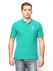 Liverpool Football Club UK Men Green Polo T-shirt