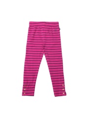 Nautica Girls Pink Striped Cotton Stretch Leggings