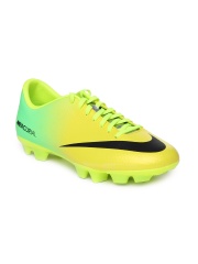 Nike Men Green & Yellow Mercurial Victory IV HG-V Sports Shoes