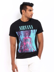 Nirvana Men Black Printed T-shirt