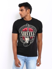 Nirvana Men Black Printed T-shirt