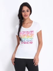 ONLY Play Women White Printed T-shirt