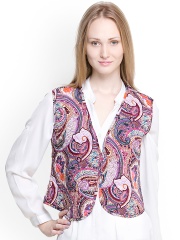 Oxolloxo Women Mulicoloured Printed Waistcoat