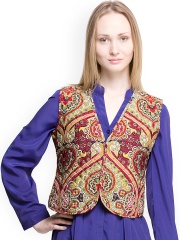 Oxolloxo Women Mulicoloured Printed Waistcoat