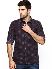 Parx Men Coffee Brown Slim Fit Casual Shirt