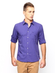 Parx Men Blue Slim Fit Casual Shirt