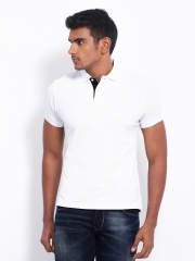 Parx Men White Polo T-shirt