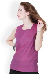 Pehraan Women Purple Kurti