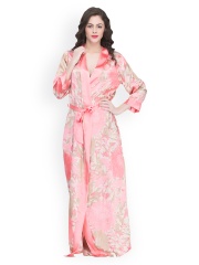 Private Lives Women Peach-Coloured Bathrobe OL1099