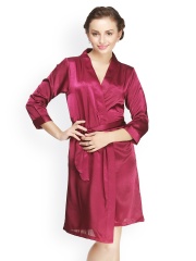 Private Lives Women Maroon Bathrobe OL1120